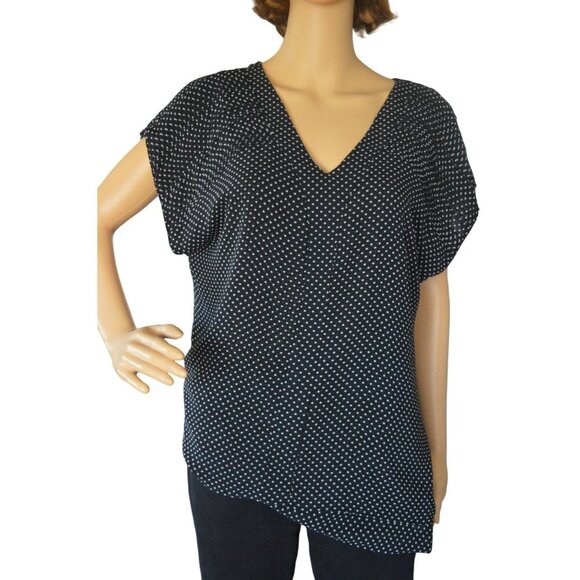 Vintage y2k Converse Star Print Blouse Black White Women's Size Large Skater - Picture 2 of 8